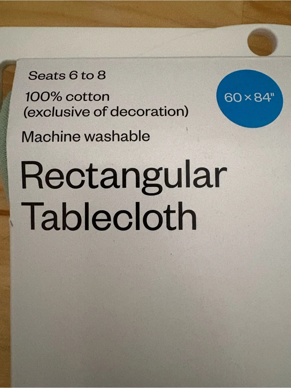 Room Essentials Mint Green Rectangular Tablecloth